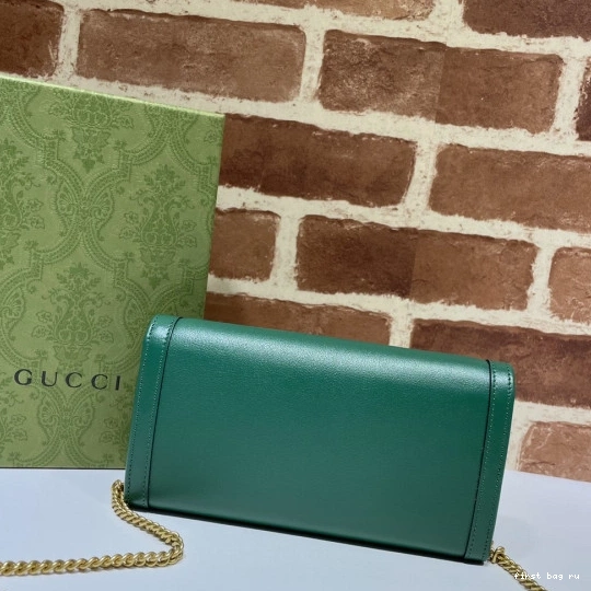 First bag ru bamboo Diana with Gucci chain wallet 0711